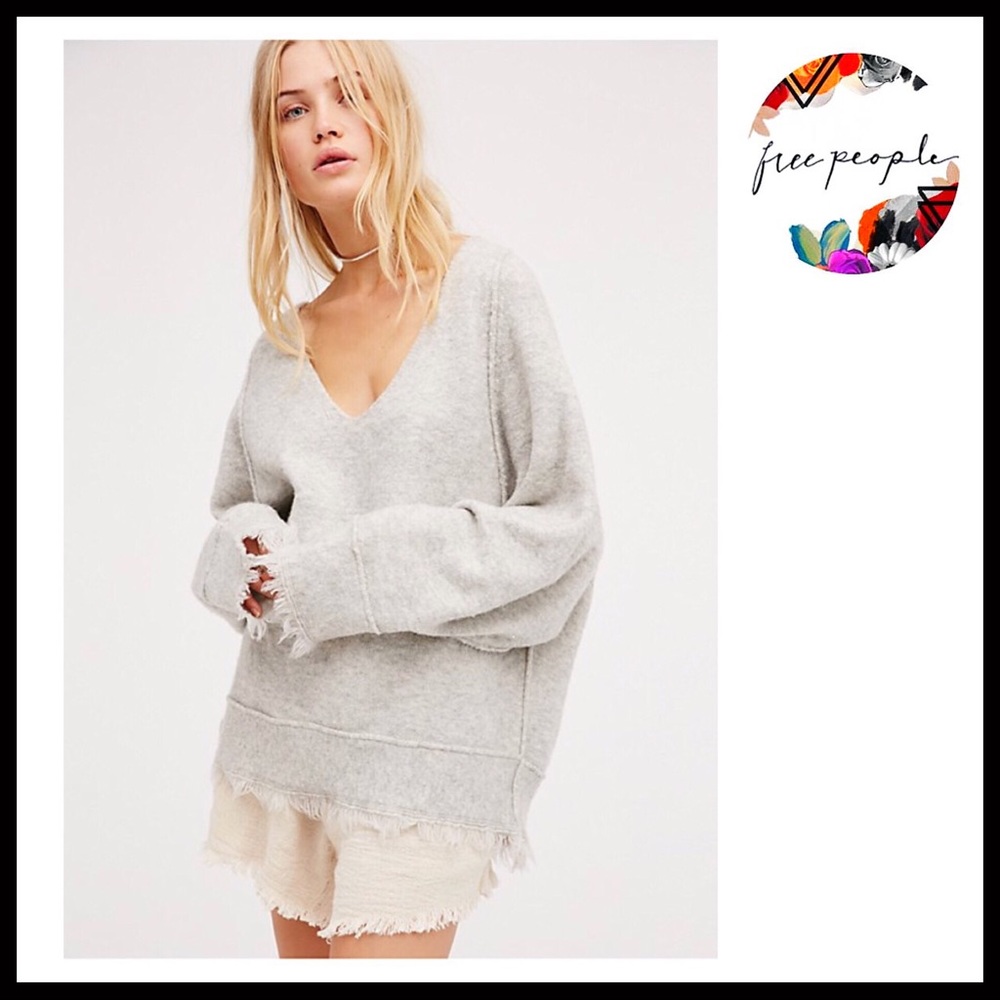 ❌SOLD❌FREE PEOPLE V-NECK PULLOVER TUNIC - Picture 1 of 8